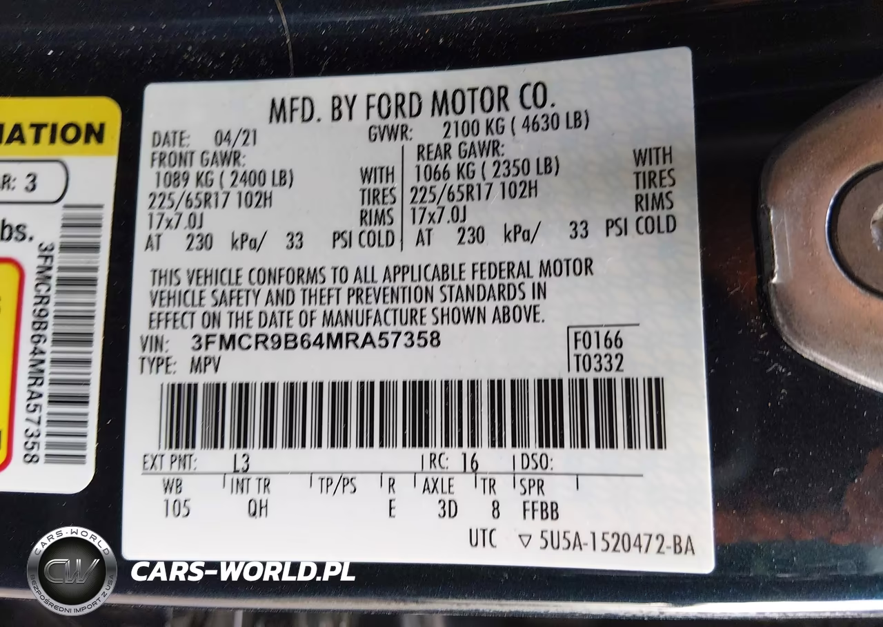 2021 Ford Bronco Sport Big Bend VIN:3FMCR9B64MRA57358 - 9