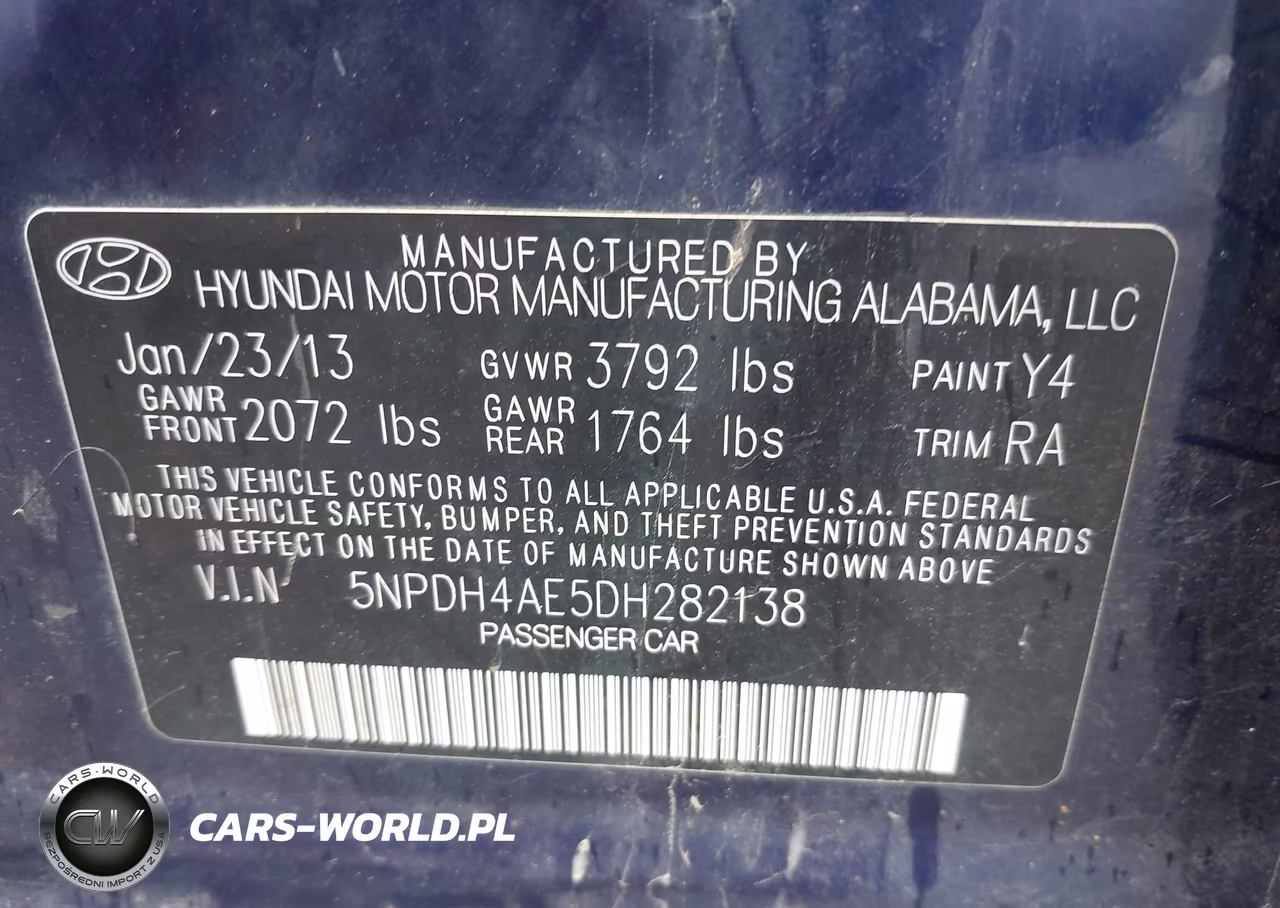 2013 Hyundai Elantra Gls-Limited VIN:5NPDH4AE5DH282138 - 9