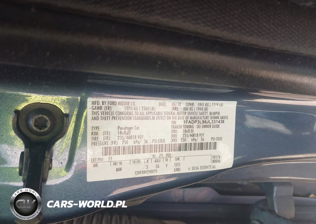 2018 Ford Focus St VIN:1FADP3L98JL331438 - 9