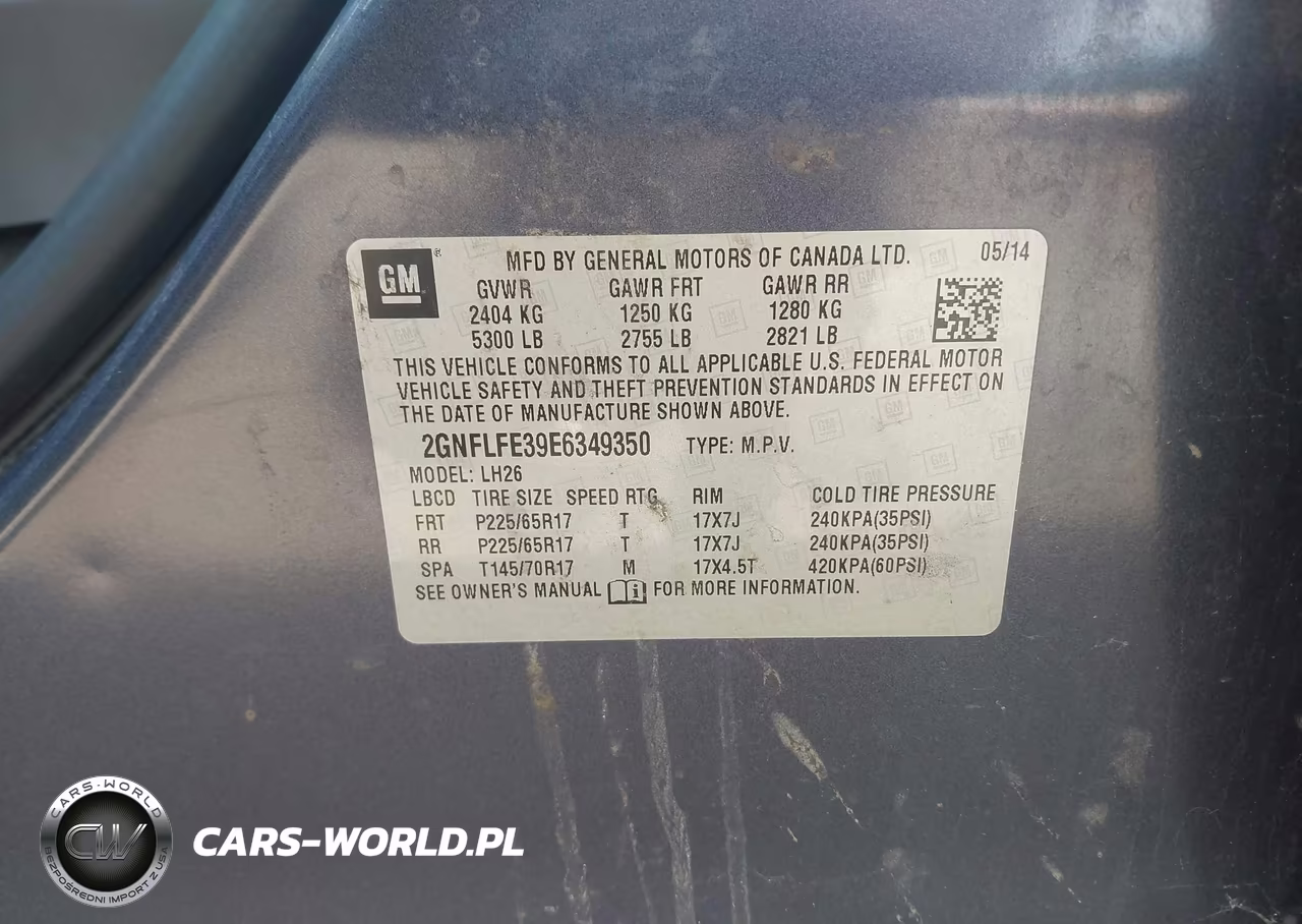 2014 Chevrolet Equinox 1Lt VIN:2GNFLFE39E6349350 - 9