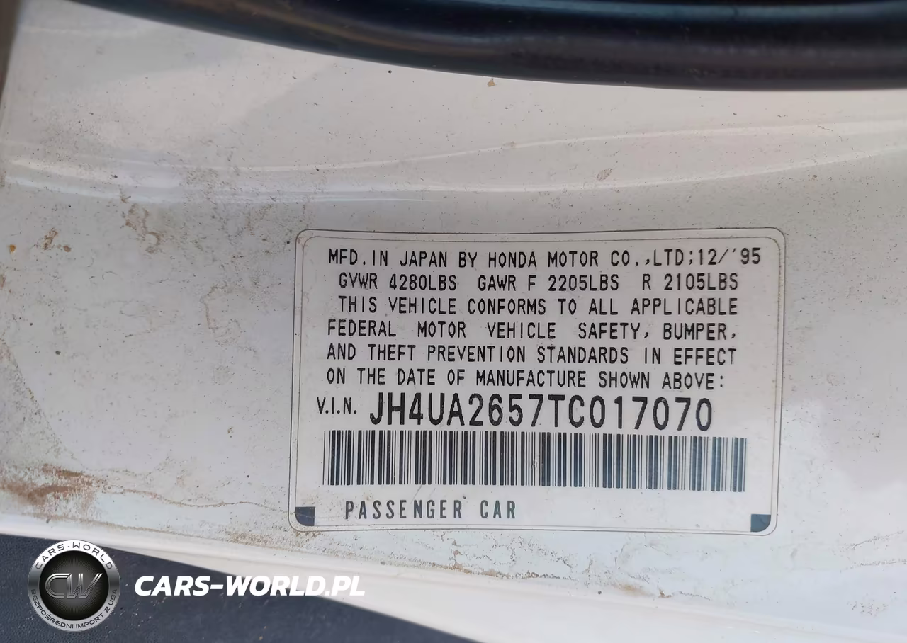 1996 Acura 2.5Tl VIN:JH4UA2657TC017070 - 9