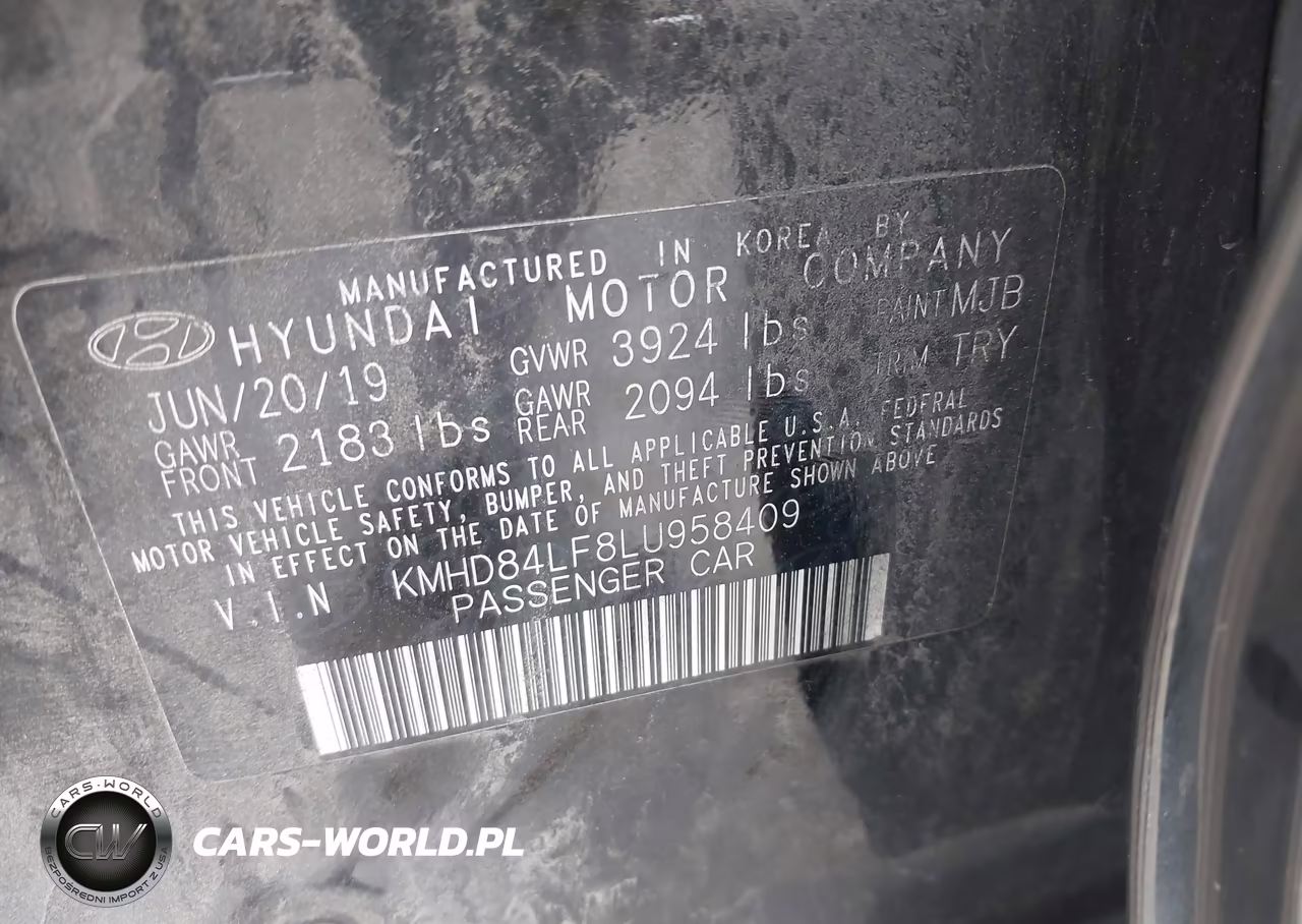 2020 Hyundai Elantra Sel VIN:KMHD84LF8LU958409 - 9