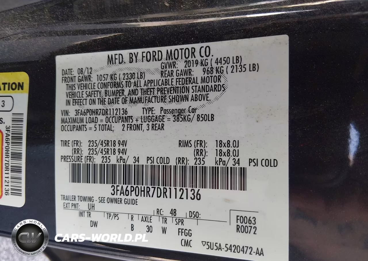 2013 Ford Fusion Se VIN:3FA6P0HR7DR112136 - 9
