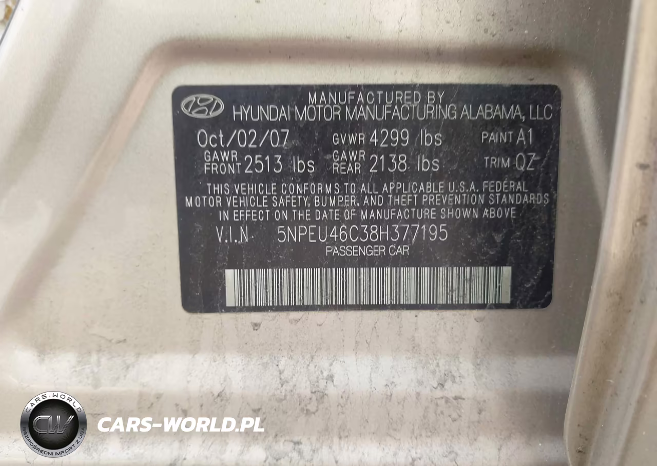2008 Hyundai Sonata Limited-Se VIN:5NPEU46C38H377195 - 9