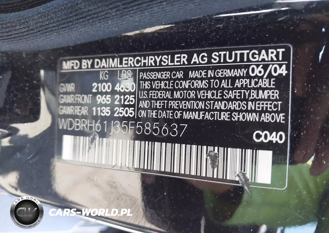 2005 Mercedes-Benz C 240 Luxury VIN:WDBRH61J35F585637 - 9
