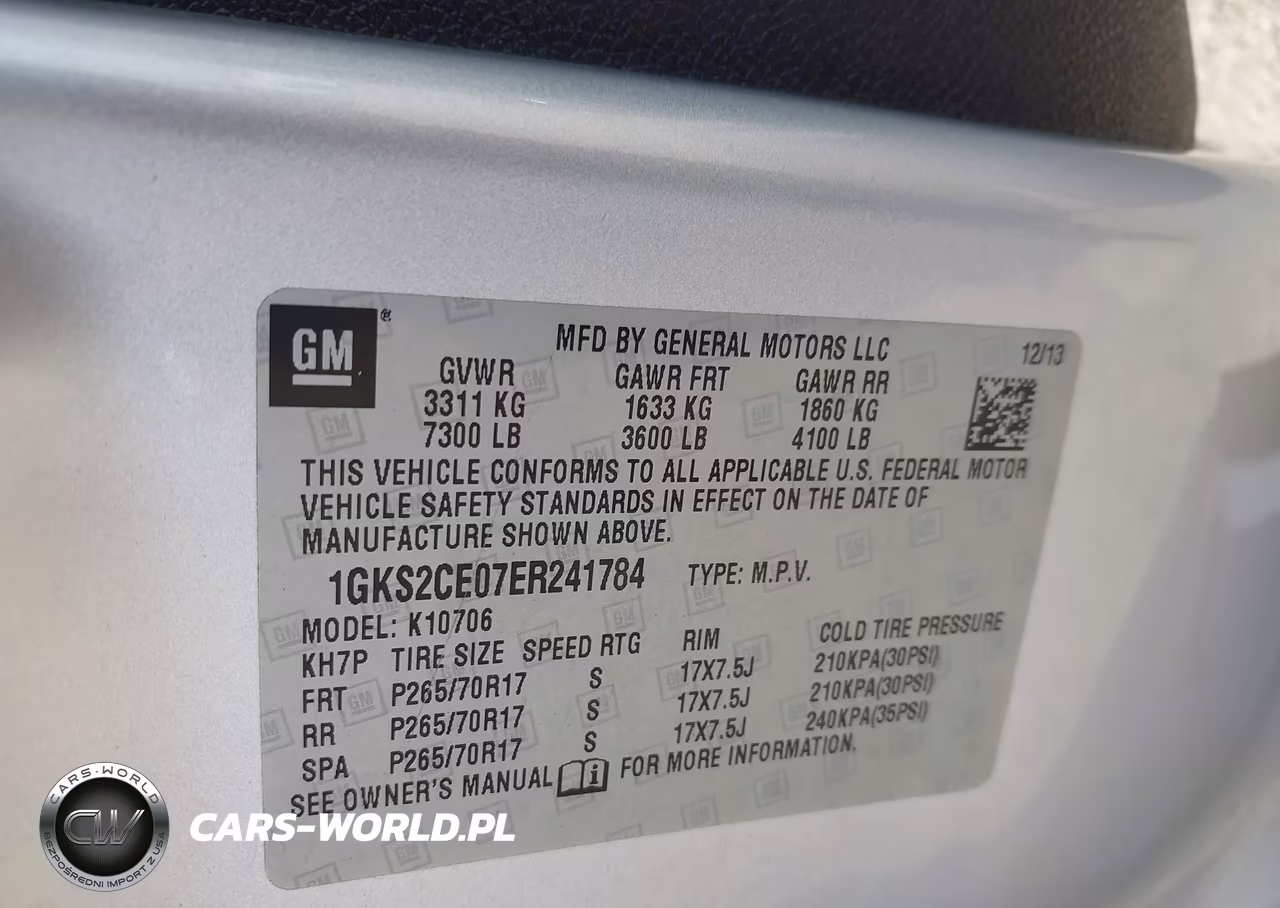 2014 GMC Yukon Slt VIN:1GKS2CE07ER241784 - 9