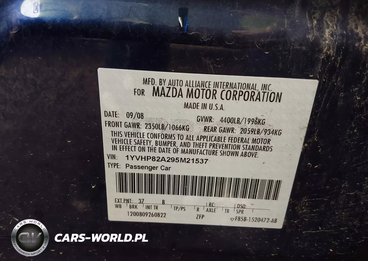 2009 Mazda Mazda6 I Touring VIN:1YVHP82A295M21537 - 9