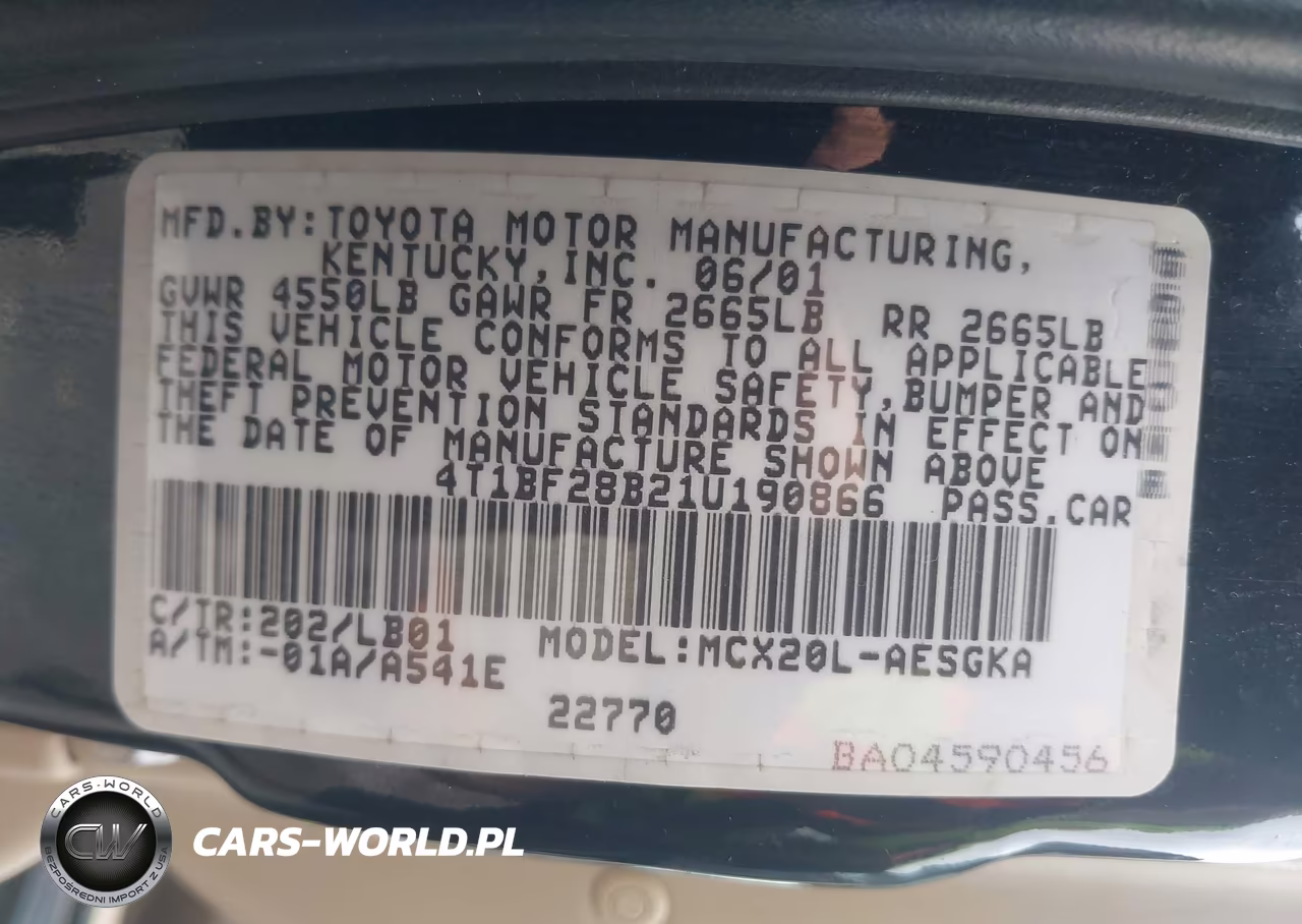 2001 Toyota Avalon Xls VIN:4T1BF28B21U190866 - 9