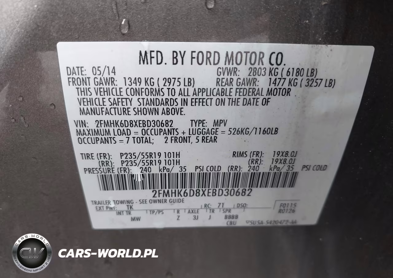 2014 Ford Flex Limited VIN:2FMHK6D8XEBD30682 - 9
