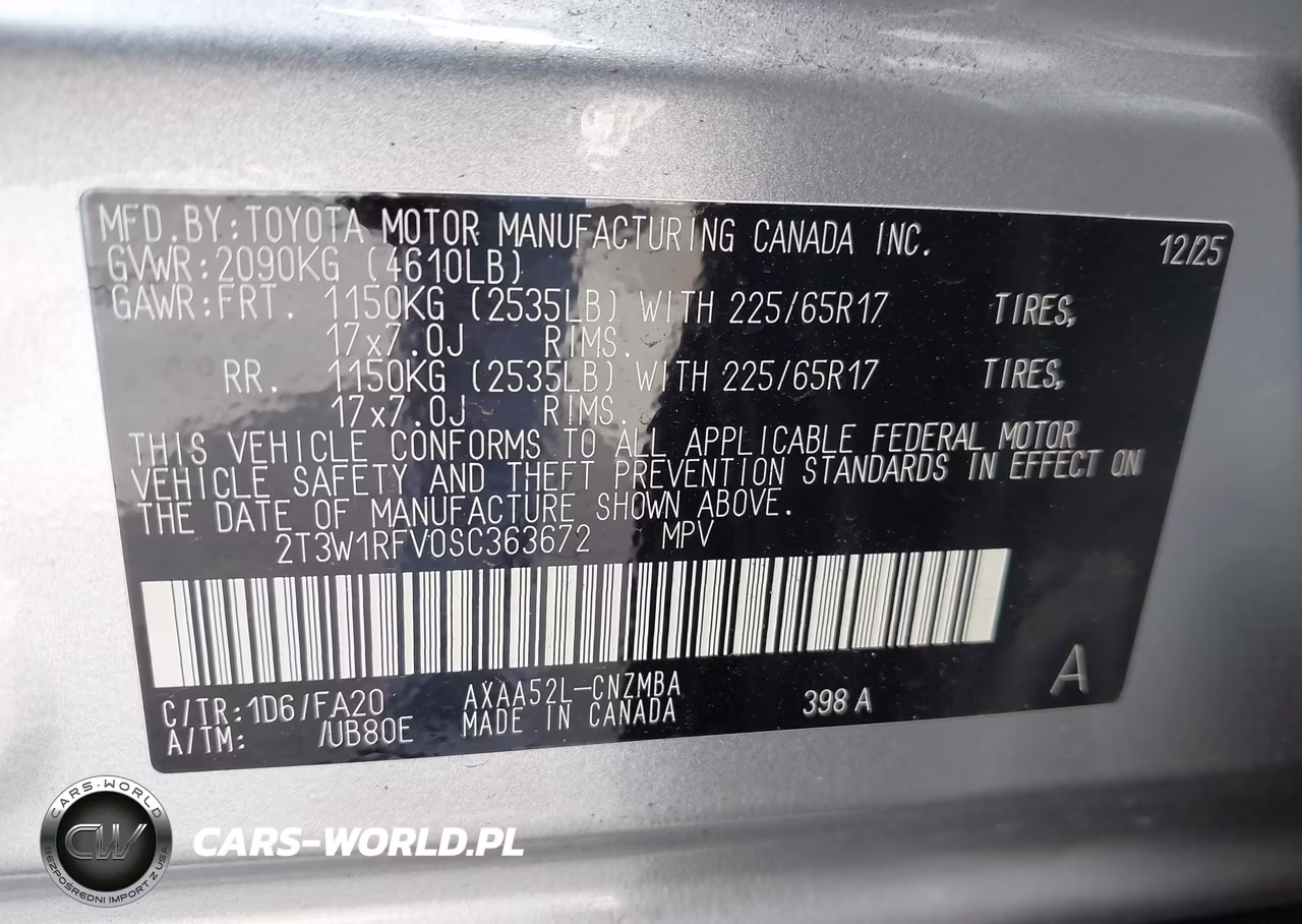 2025 Toyota Rav4 Xle VIN:2T3W1RFV0SC363672 - 9