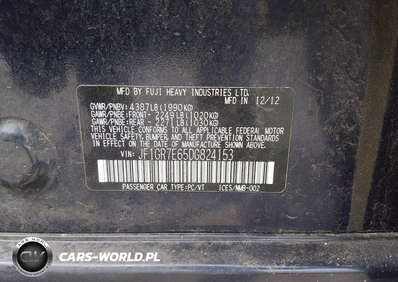 2013 Subaru Impreza Wrx Premium VIN:JF1GR7E65DG824153 - 9