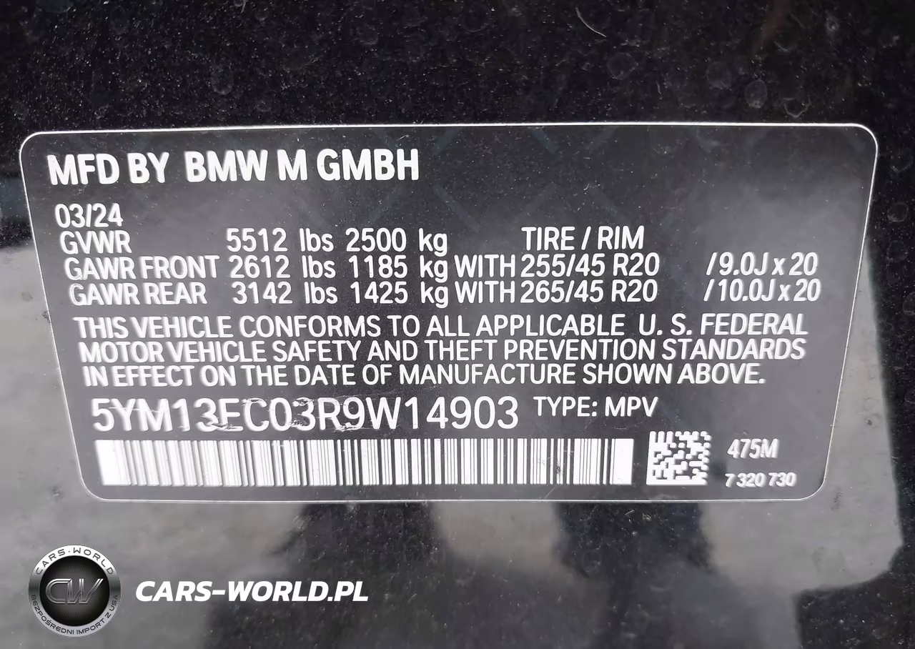 2024 BMW X3 M VIN:5YM13EC03R9W14903 - 9