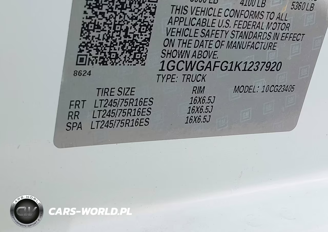 2019 Chevrolet Express 2500 Work Van VIN:1GCWGAFG1K1237920 - 9