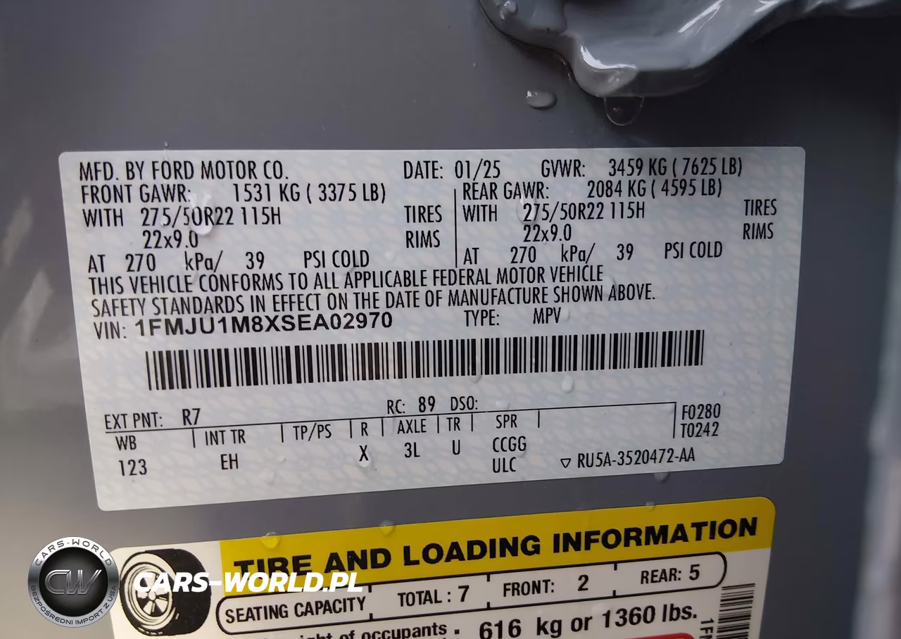 2025 Ford Expedition Platinum VIN:1FMJU1M8XSEA02970 - 9