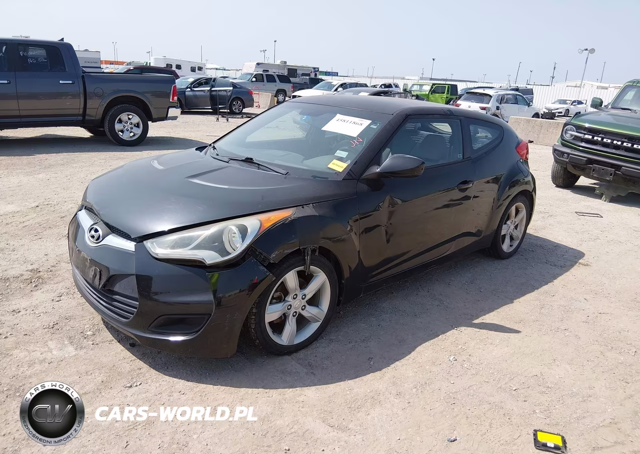 2013 Hyundai Veloster Base W-Gray VIN:KMHTC6AD2DU090383 - 2