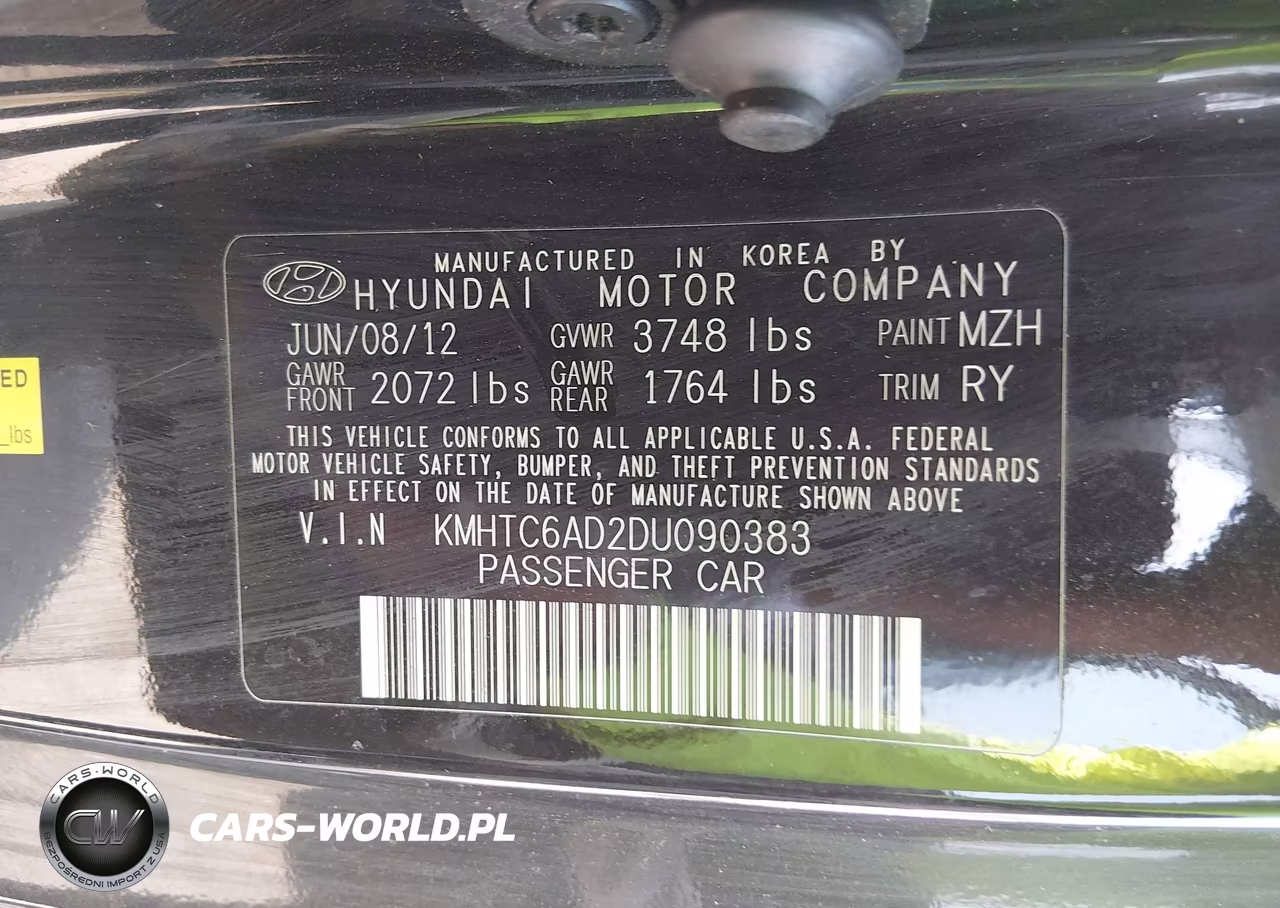 2013 Hyundai Veloster Base W-Gray VIN:KMHTC6AD2DU090383 - 9