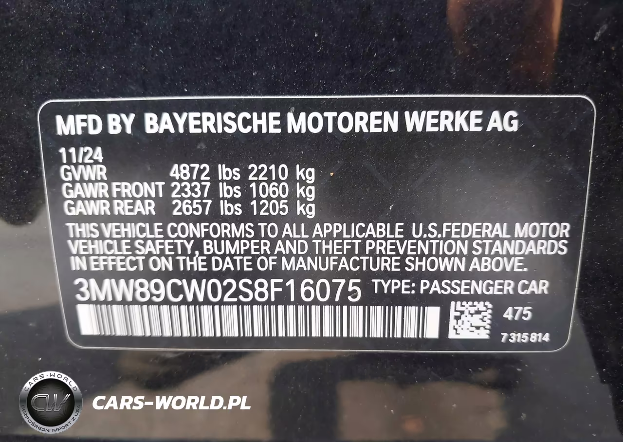 2025 BMW 330I xDrive VIN:3MW89CW02S8F16075 - 9