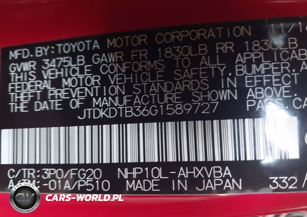 2016 Toyota Prius C Two VIN:JTDKDTB36G1589727 - 9