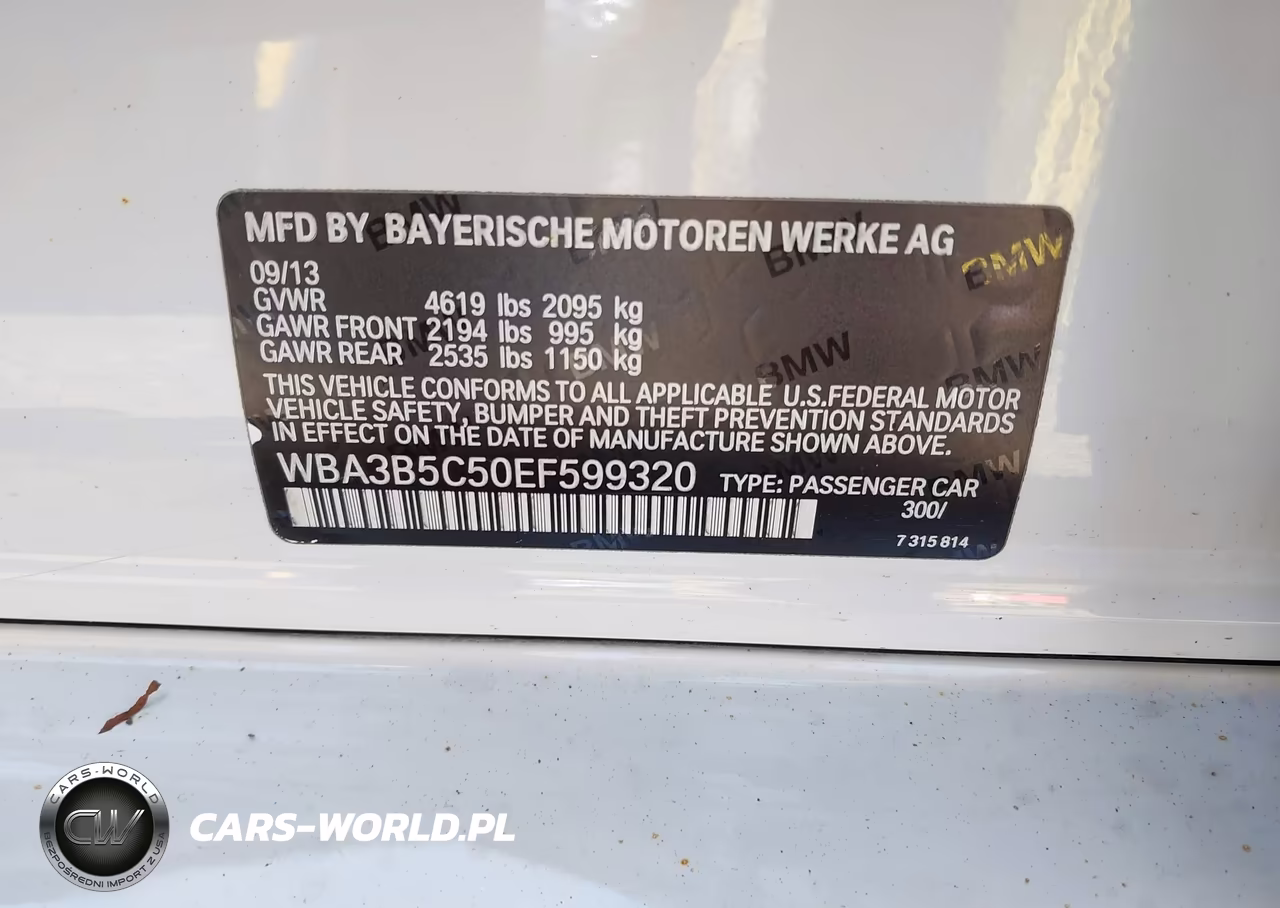 2014 BMW 328I xDrive VIN:WBA3B5C50EF599320 - 9