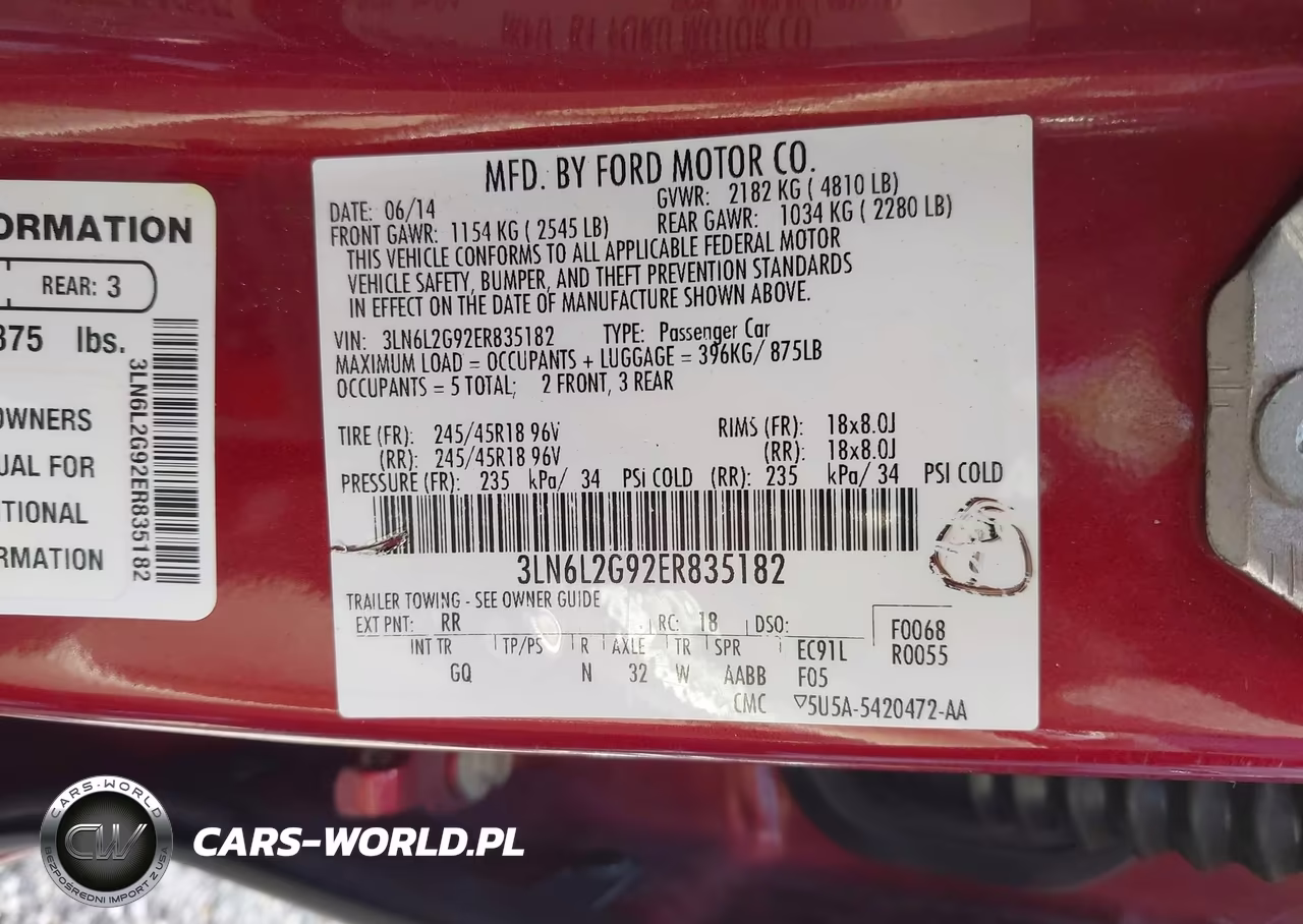 2014 Lincoln Mkz VIN:3LN6L2G92ER835182 - 9