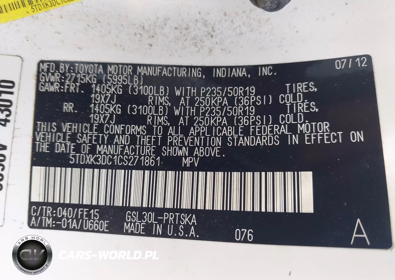 2012 Toyota Sienna Se 8 Passenger VIN:5TDXK3DC1CS271861 - 9
