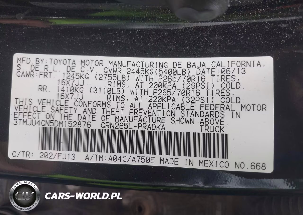 2013 Toyota Tacoma Prerunner V6 VIN:3TMJU4GN5DM152876 - 9