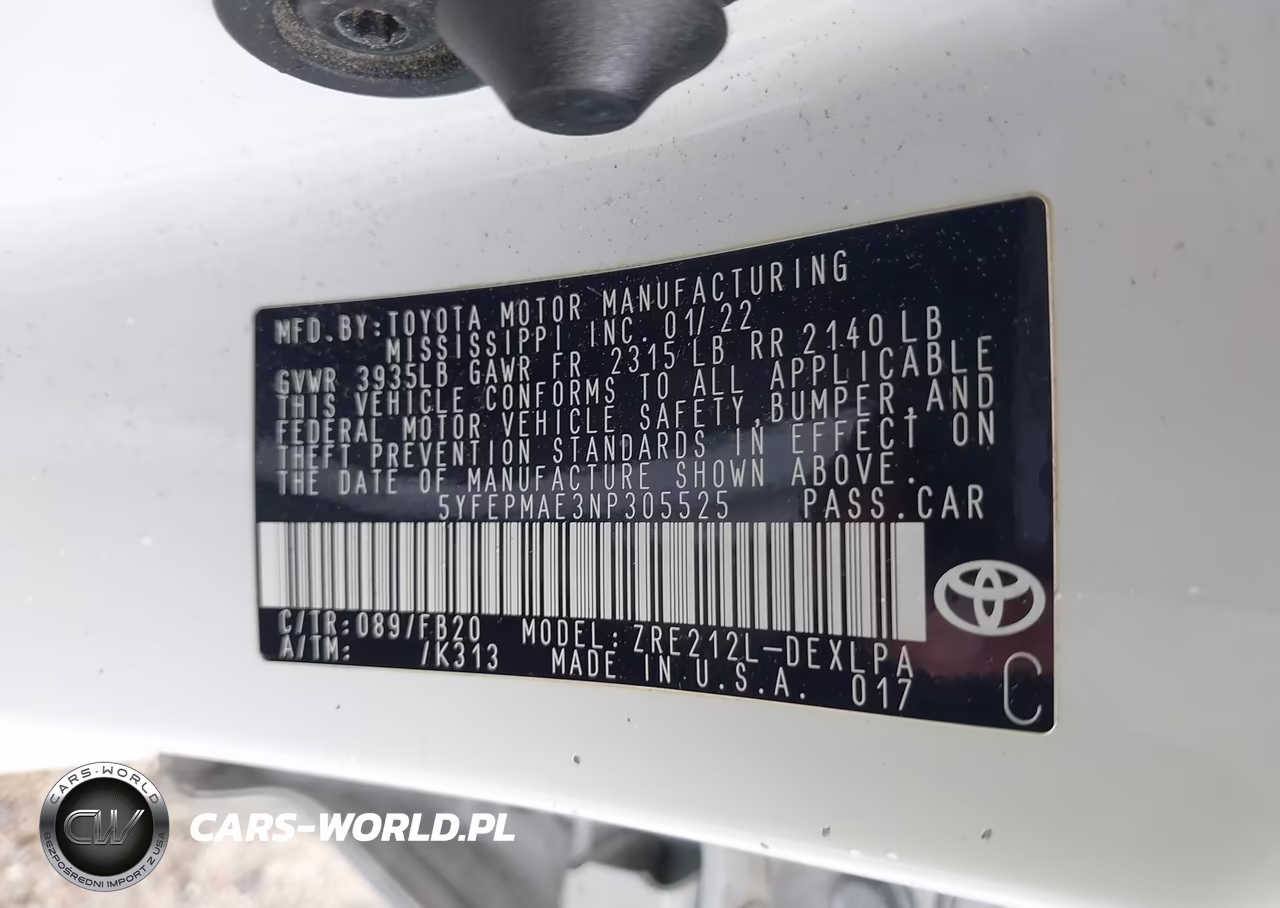 2022 Toyota Corolla Le VIN:5YFEPMAE3NP305525 - 9