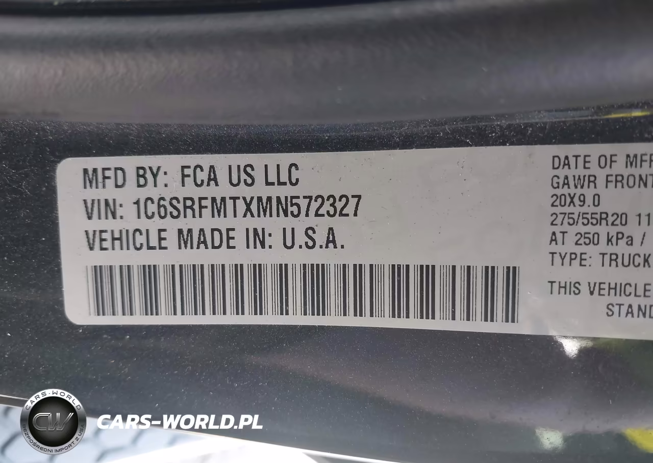 2021 Ram 1500 Big Horn 4X4 6'4 Box VIN:1C6SRFMTXMN572327 - 9