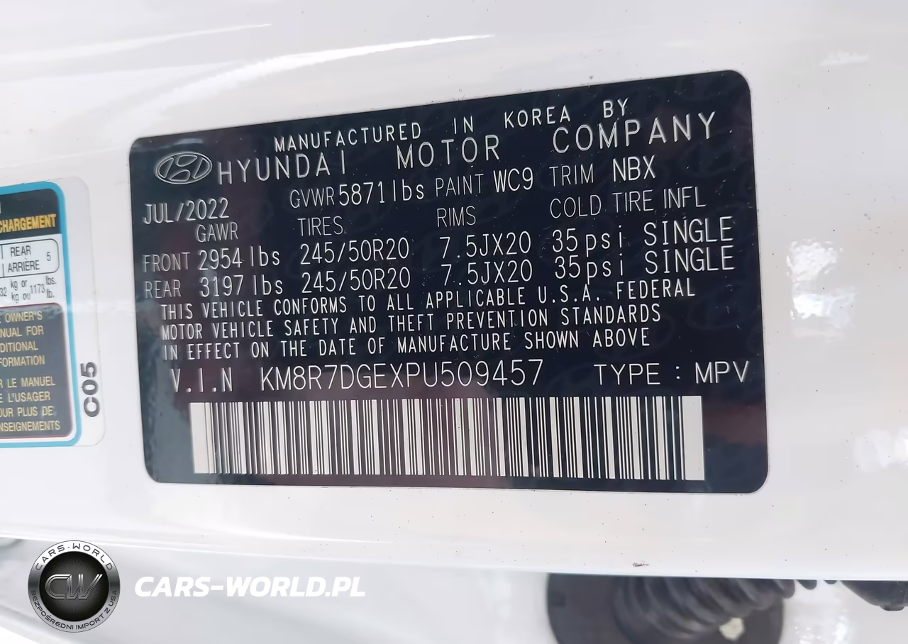 2023 Hyundai Palisade Calligraphy VIN:KM8R7DGEXPU509457 - 9