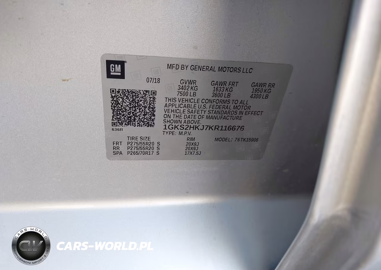 2019 GMC Yukon Xl Denali VIN:1GKS2HKJ7KR116676 - 9