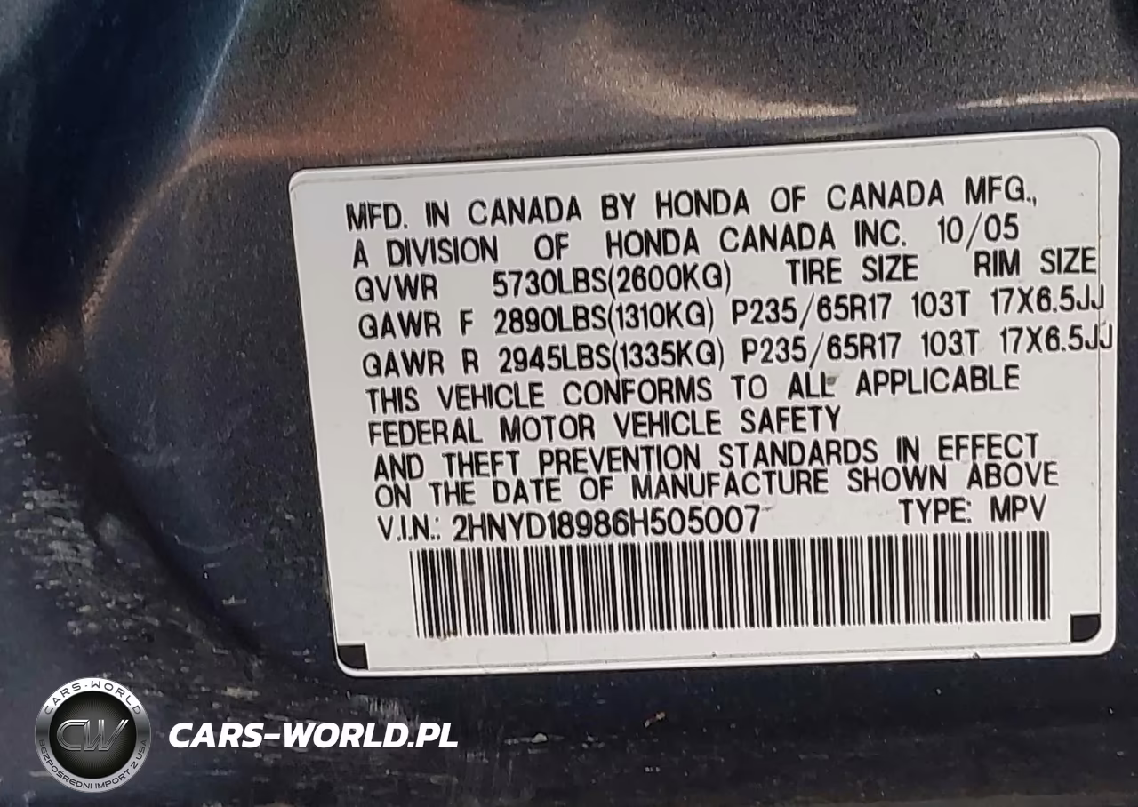 2006 Acura Mdx VIN:2HNYD18986H505007 - 9