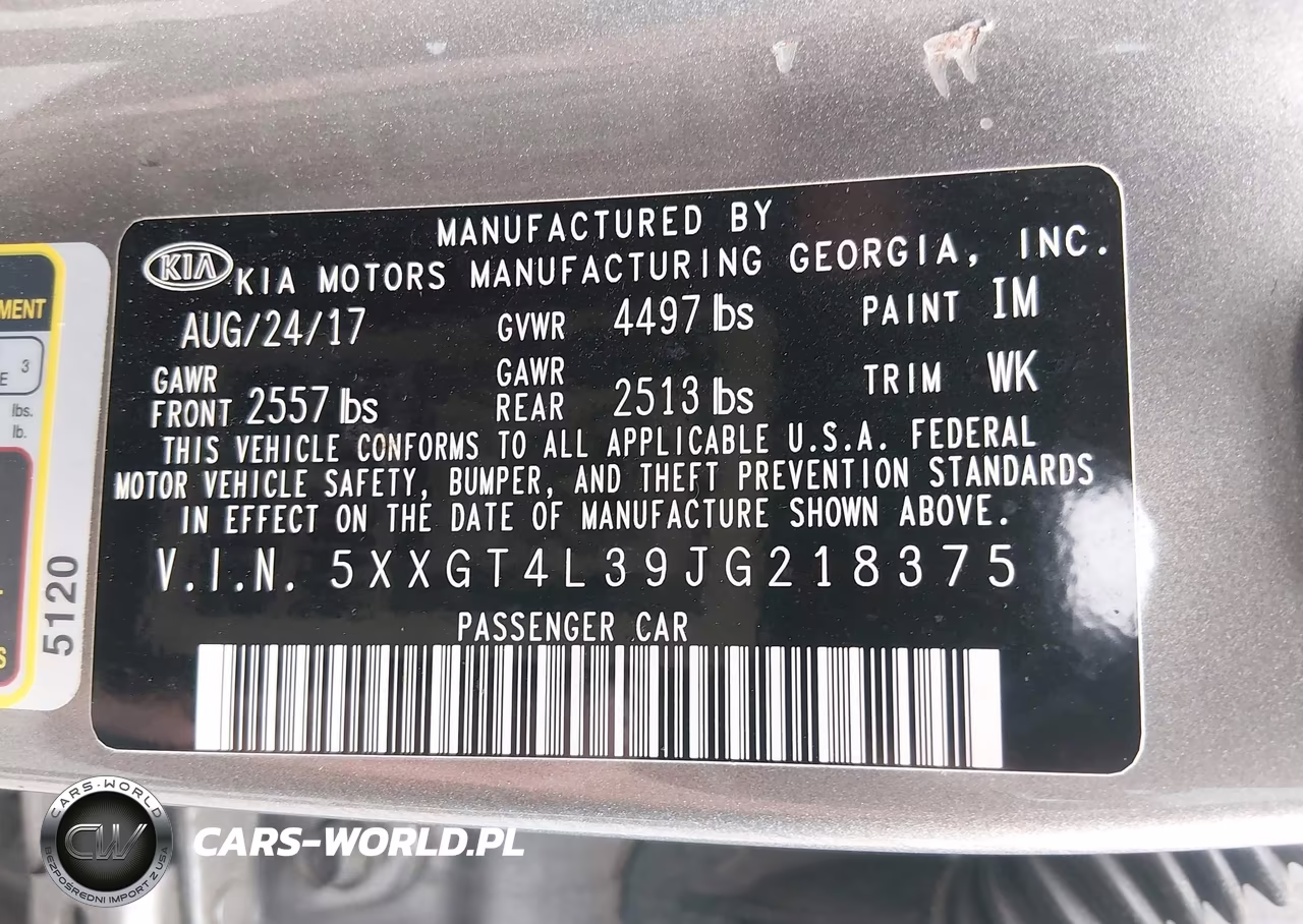 2018 Kia Optima Lx VIN:5XXGT4L39JG218375 - 9