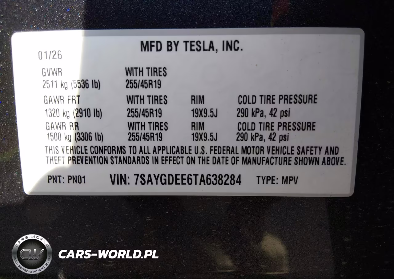 2026 Tesla Model Y VIN:7SAYGDEE6TA638284 - 9