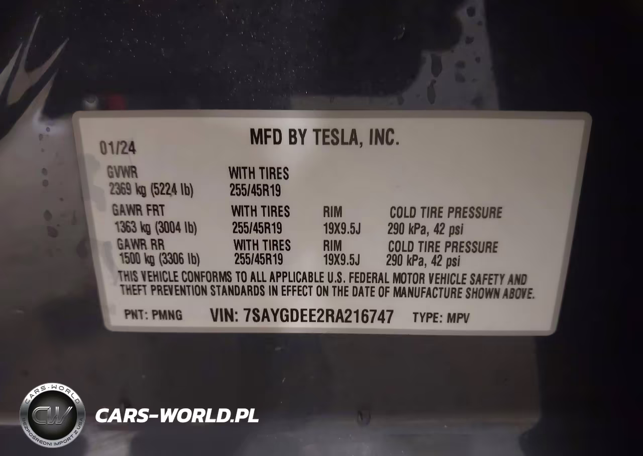 2024 Tesla Model Y Long Range Dual Motor All-Wheel Drive VIN:7SAYGDEE2RA216747 - 9