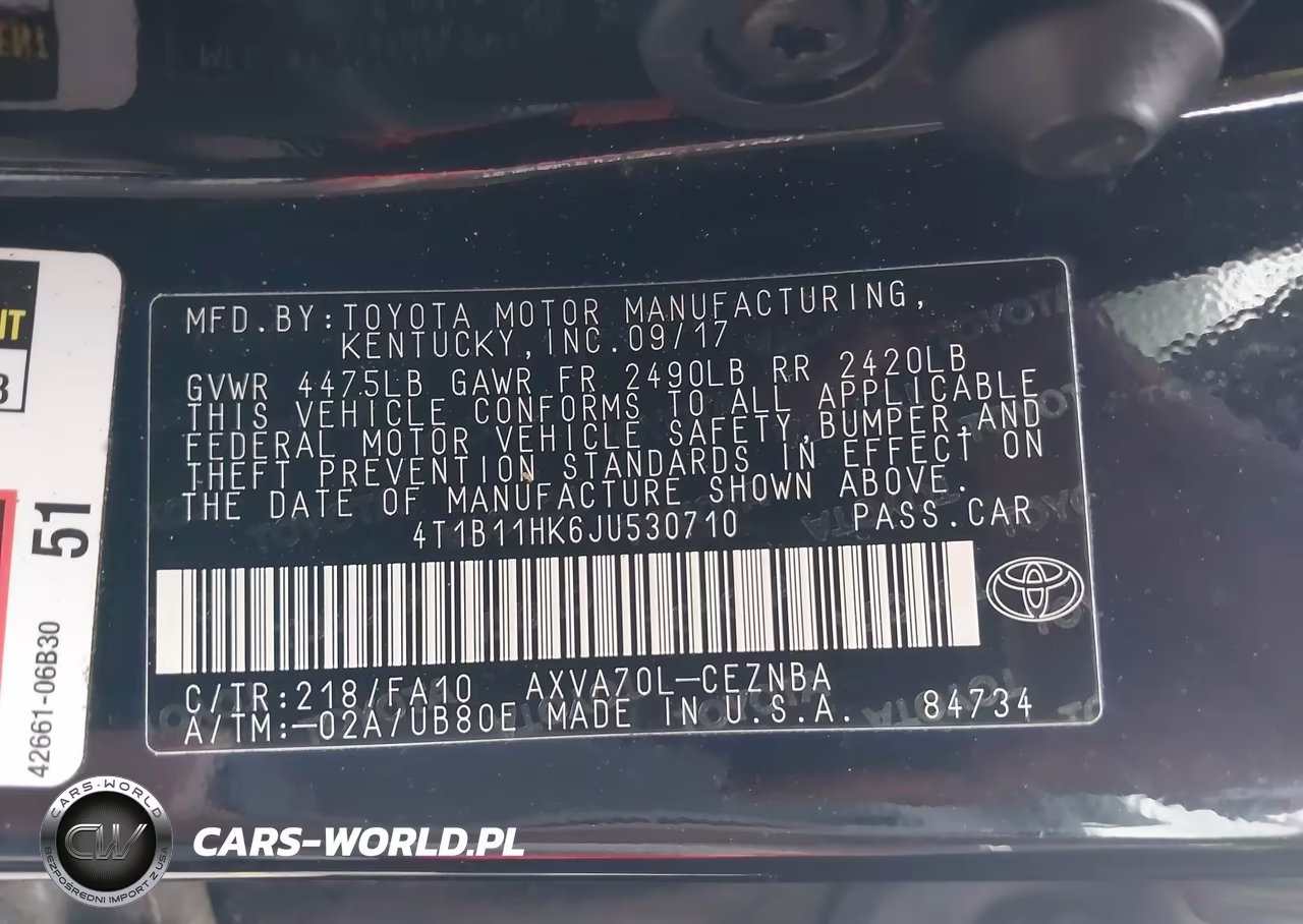 2018 Toyota Camry Le VIN:4T1B11HK6JU530710 - 9