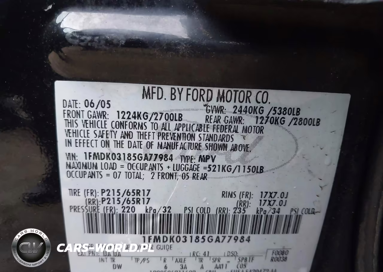 2005 Ford Freestyle Limited VIN:1FMDK03185GA77984 - 9