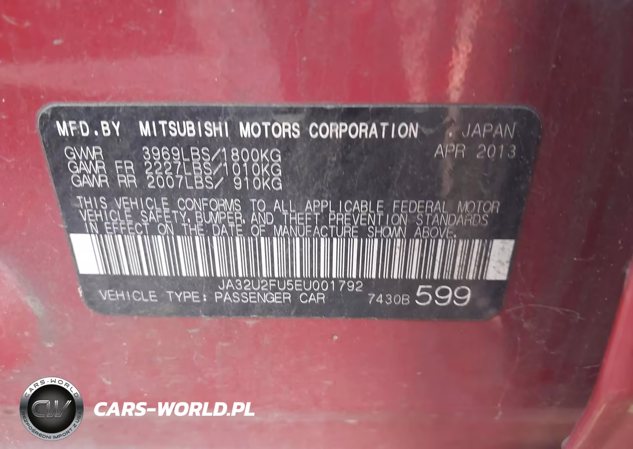 2014 Mitsubishi Lancer Es VIN:JA32U2FU5EU001792 - 9