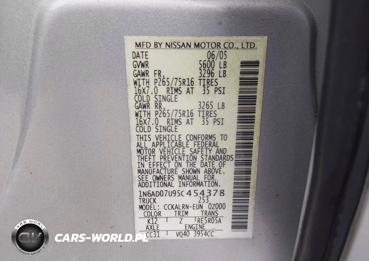2005 Nissan Frontier 2Wd Nismo VIN:1N6AD07U95C454378 - 9