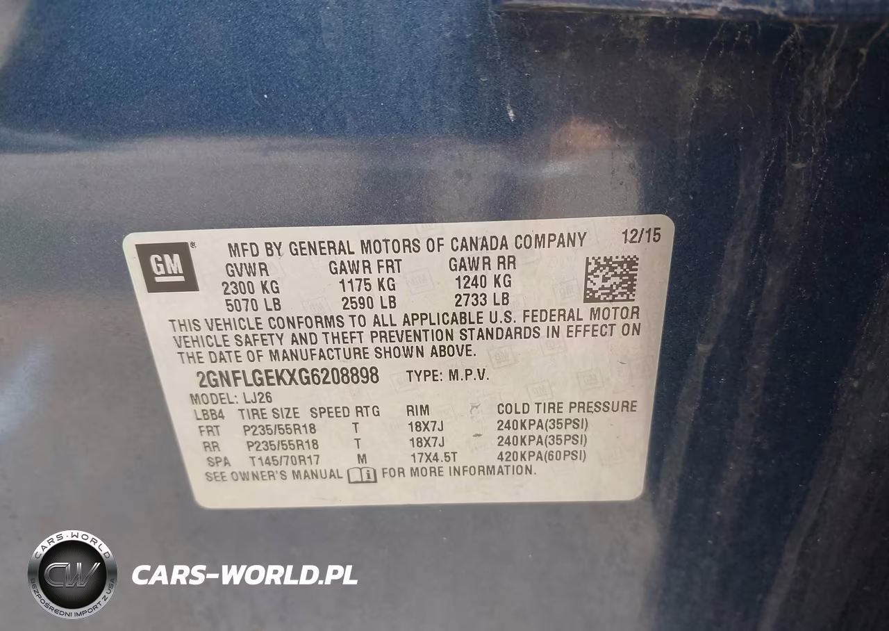 2016 Chevrolet Equinox Ltz VIN:2GNFLGEKXG6208898 - 9