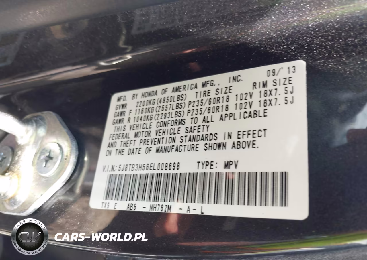 2014 Acura Rdx VIN:5J8TB3H56EL008698 - 9
