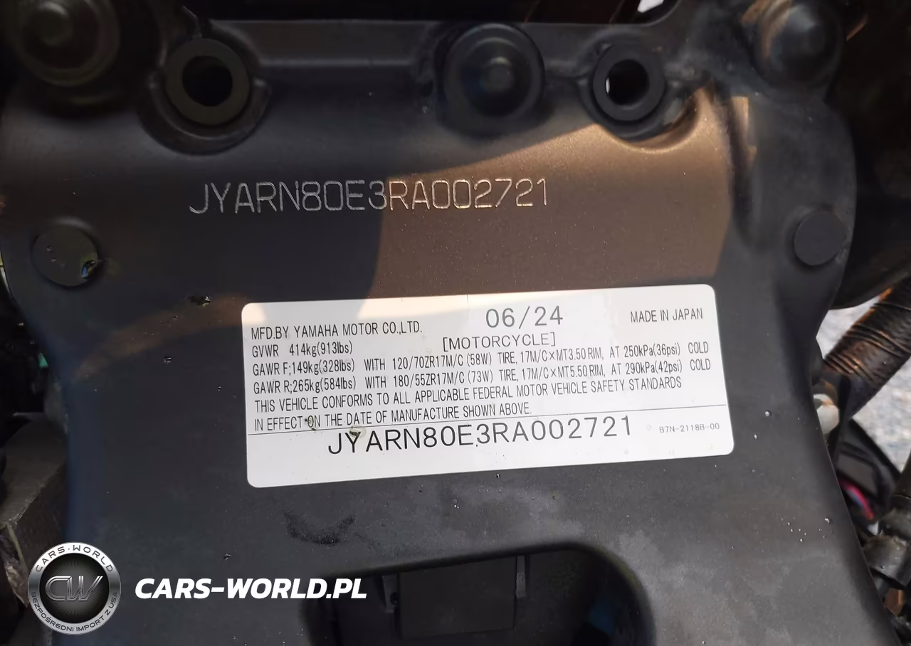 2024 Yamaha Mtm890 VIN:JYARN80E3RA002721 - 10
