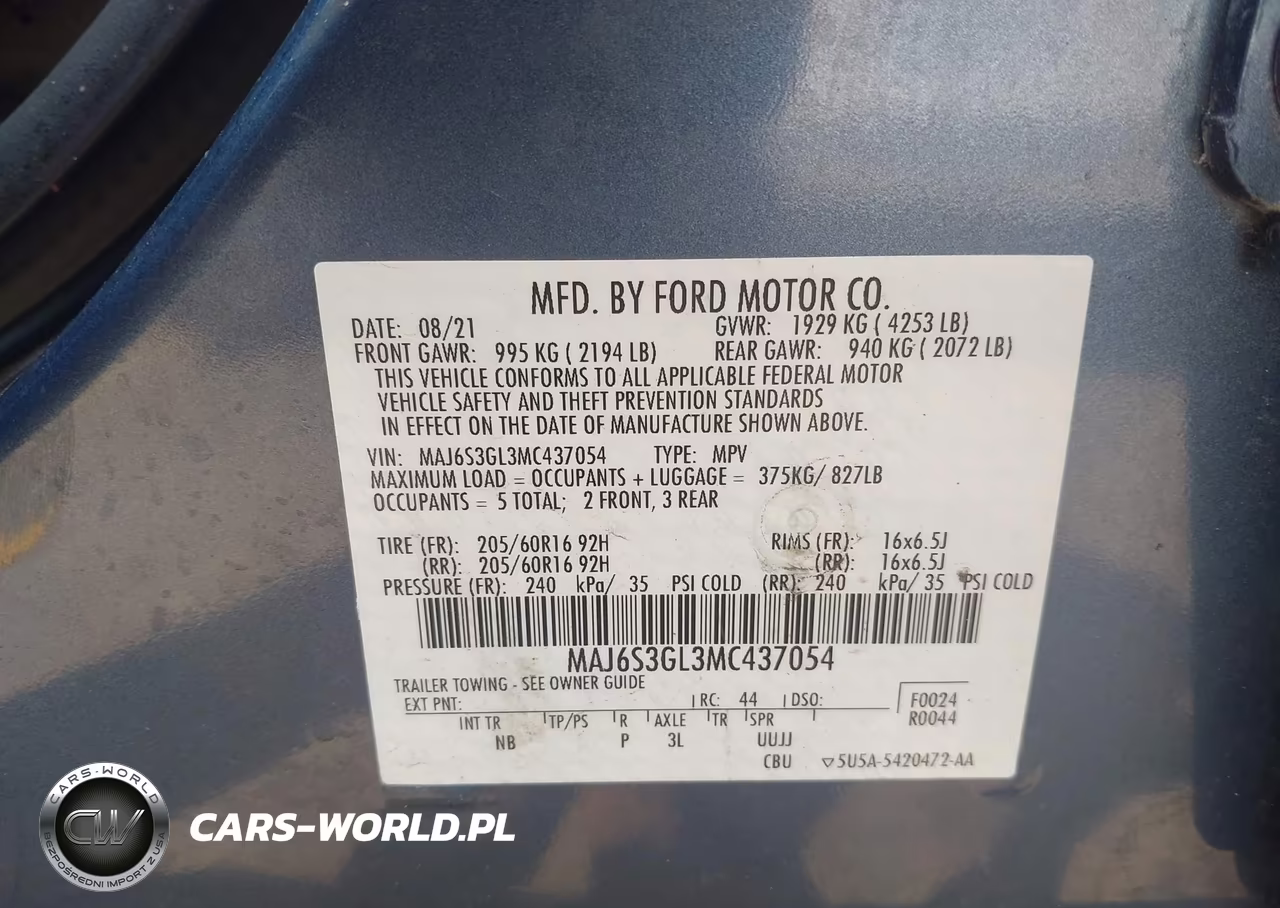 2021 Ford Ecosport Se VIN:MAJ6S3GL3MC437054 - 9