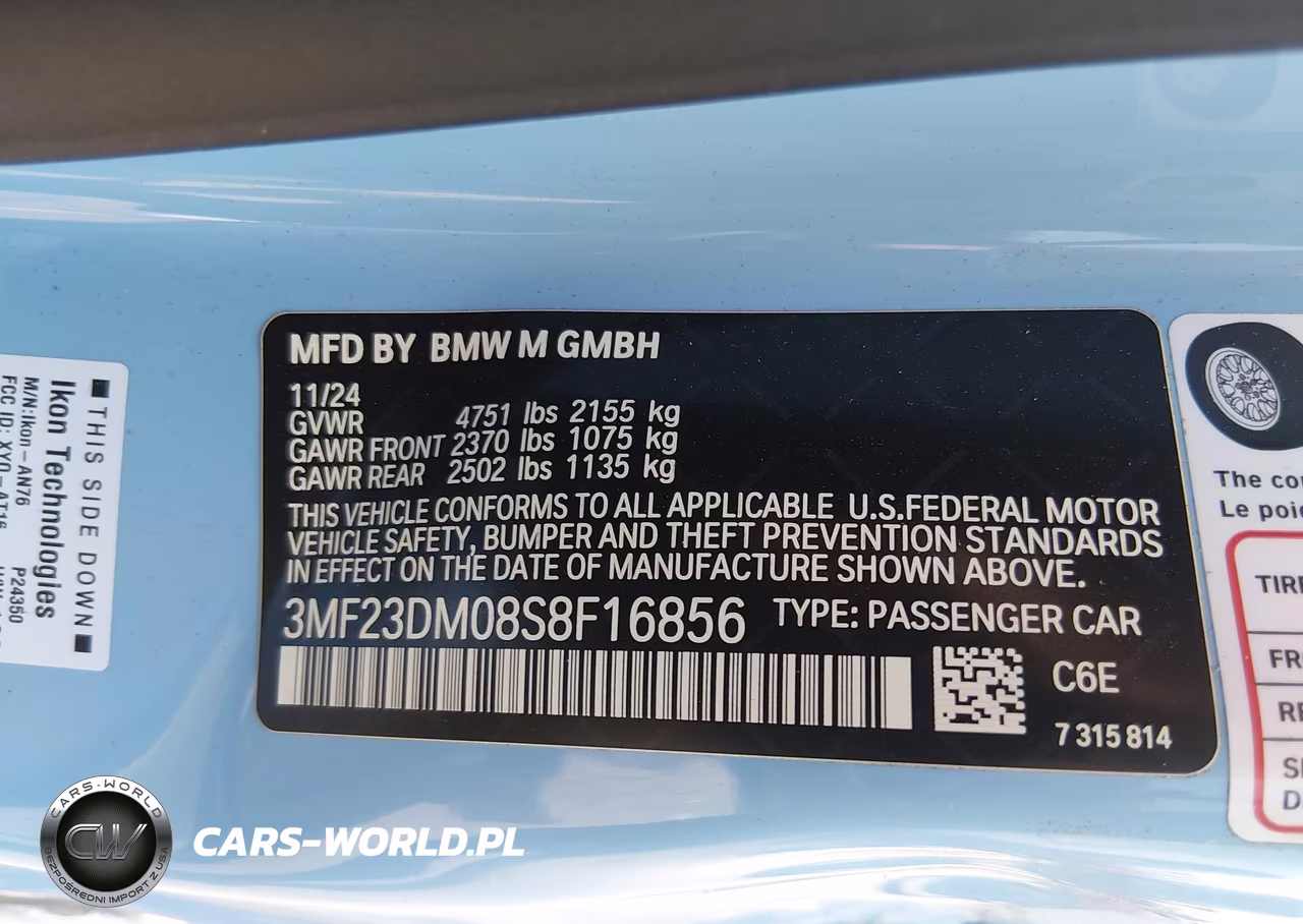 2025 BMW M2 VIN:3MF23DM08S8F16856 - 9