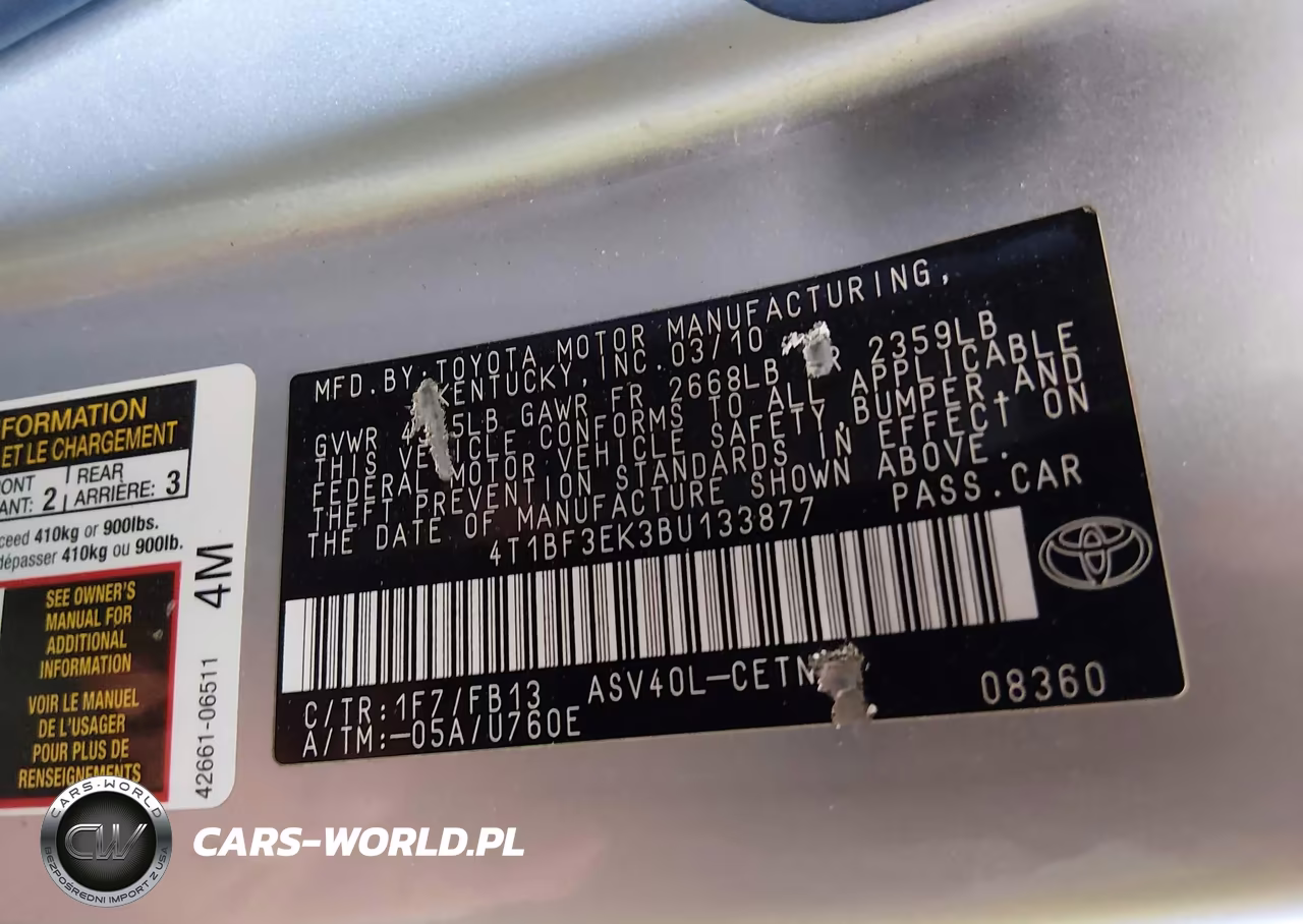 2011 Toyota Camry Le VIN:4T1BF3EK3BU133877 - 9