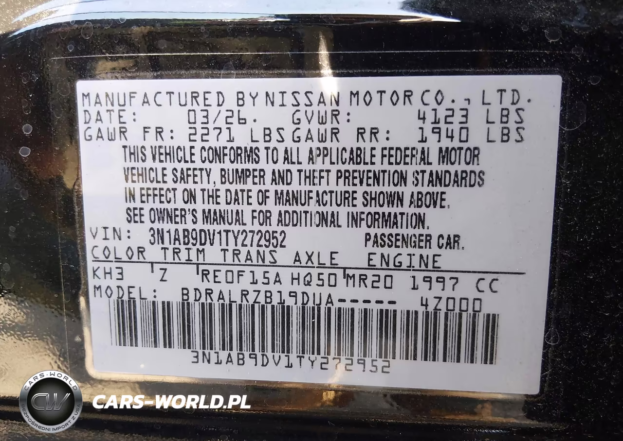 2026 Nissan Sentra Sr VIN:3N1AB9DV1TY272952 - 9