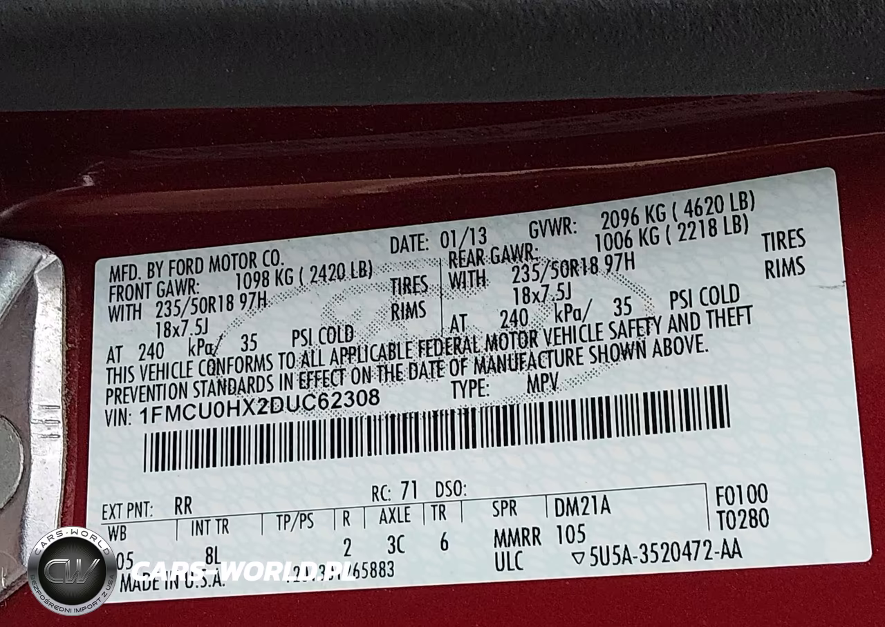 2013 Ford Escape Sel VIN:1FMCU0HX2DUC62308 - 9