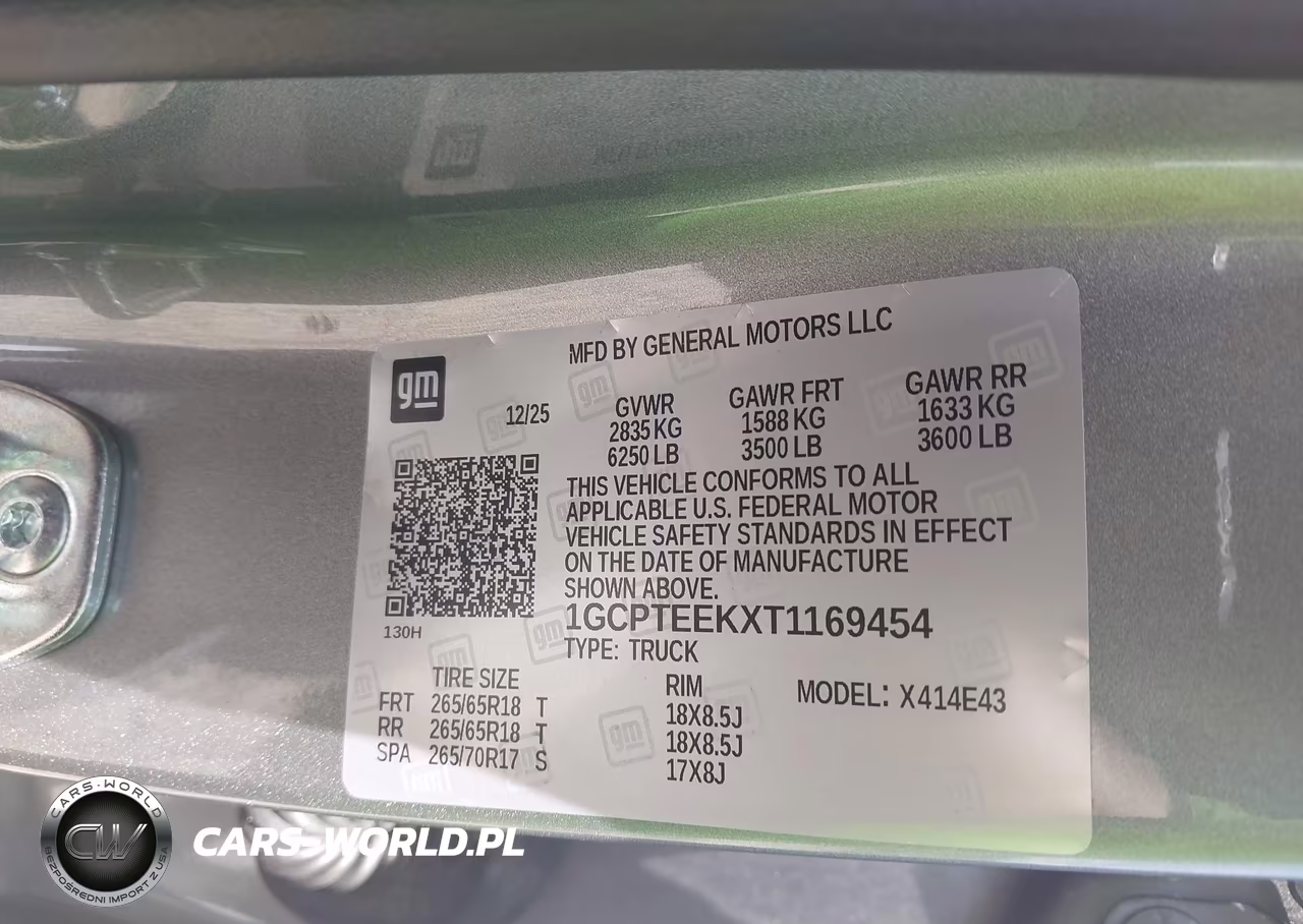 2026 Chevrolet Colorado Trail Boss, 4Wd VIN:1GCPTEEKXT1169454 - 9