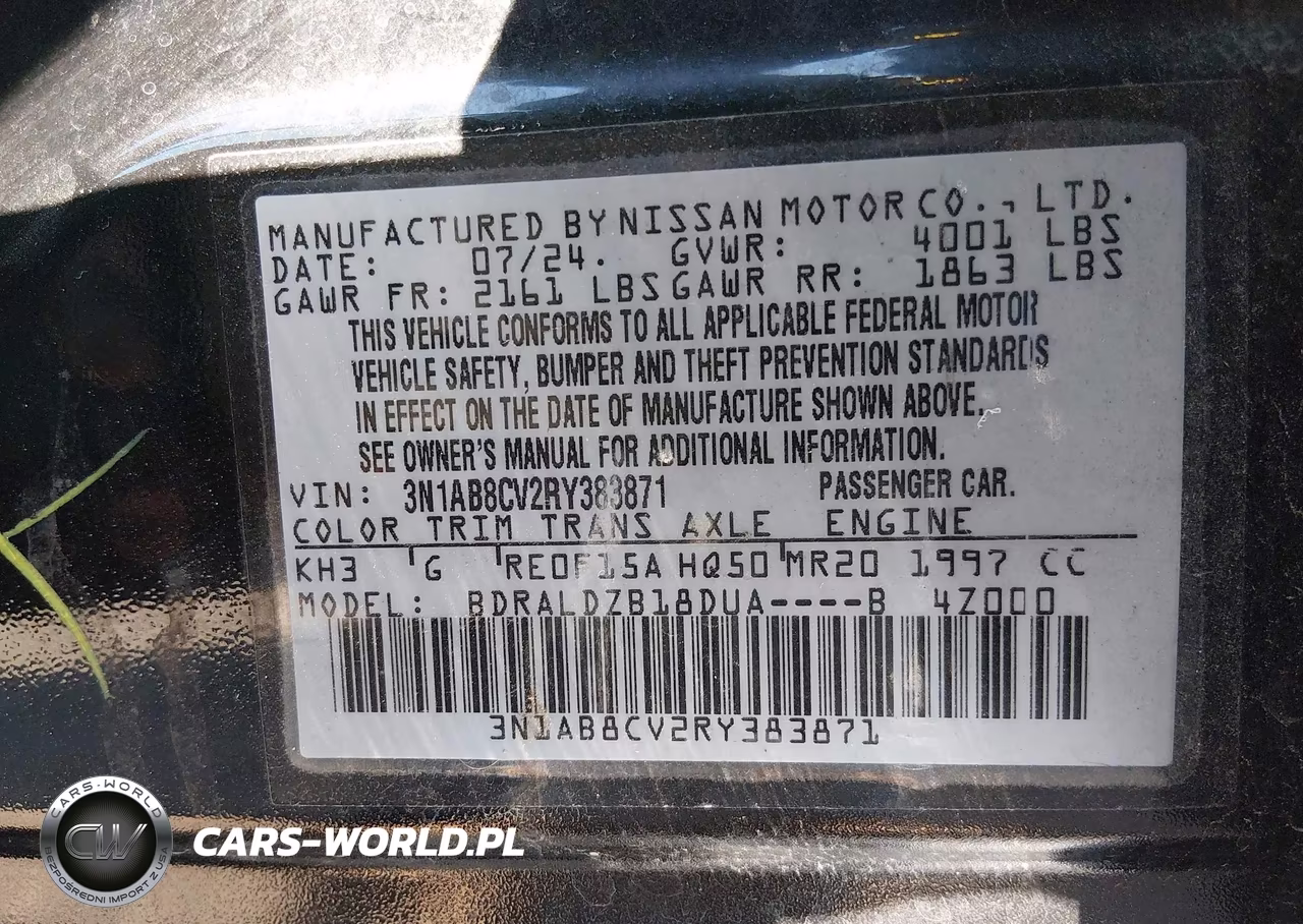 2024 Nissan Sentra Sv Xtronic Cvt VIN:3N1AB8CV2RY383871 - 9