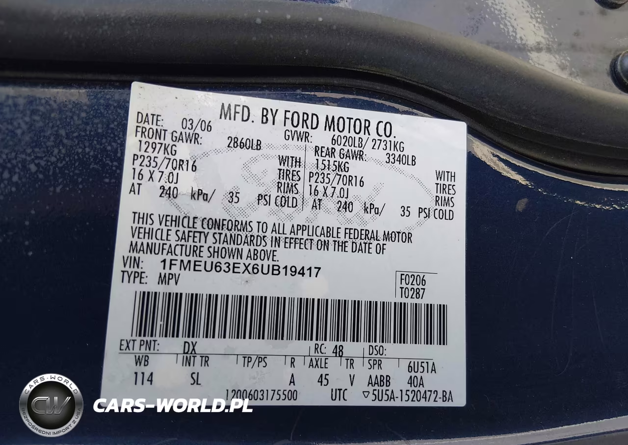 2006 Ford Explorer Xlt VIN:1FMEU63EX6UB19417 - 9