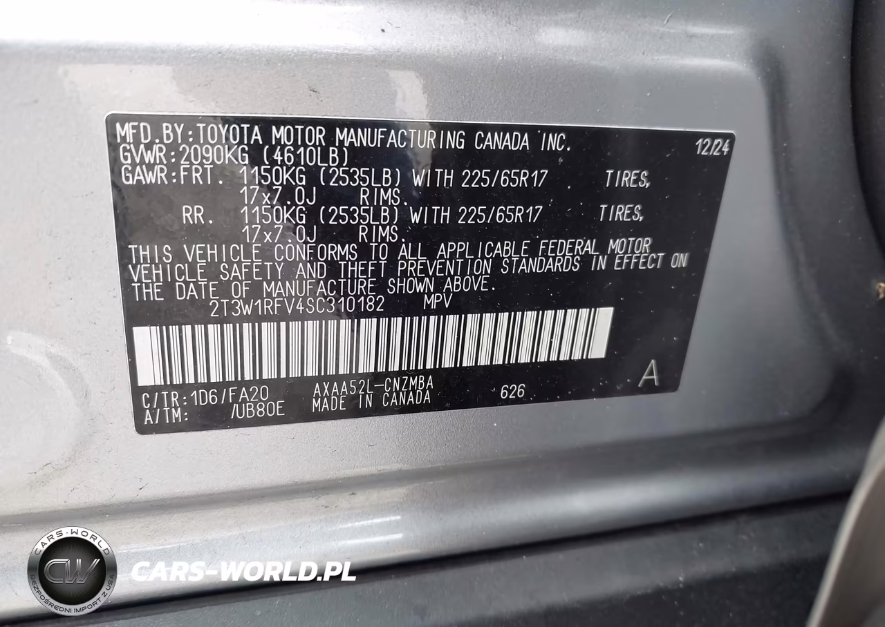 2025 Toyota Rav4 Xle VIN:2T3W1RFV4SC310182 - 9